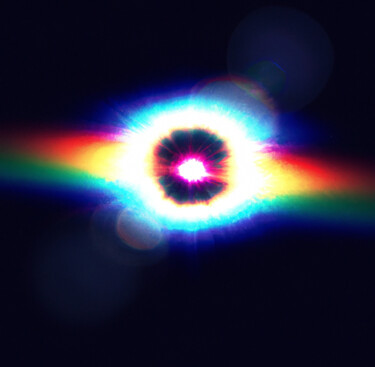 Digitale Kunst getiteld "Supernova To Blackh…" door Judith Simonis, Origineel Kunstwerk, AI gegenereerde afbeelding