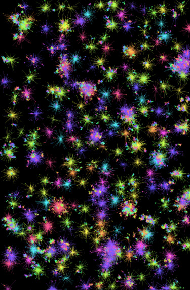 Arte digitale intitolato "Exploding galaxies" da Judith Simonis, Opera d'arte originale, Lavoro digitale 2D