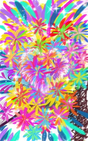 Digitale Kunst mit dem Titel "Happy New Year" von Judith Simonis, Original-Kunstwerk, Digitale Malerei