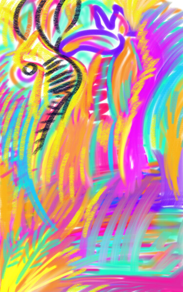 Digitale Kunst mit dem Titel "Animals" von Judith Simonis, Original-Kunstwerk, Digitale Malerei