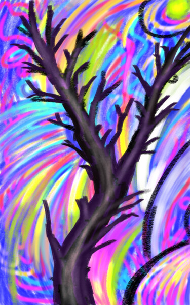 Digitale Kunst mit dem Titel "Branch" von Judith Simonis, Original-Kunstwerk, Digitale Malerei