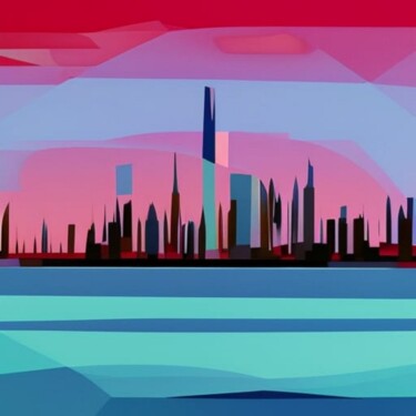 Digital Arts με τίτλο "Citysphere" από Judith Simonis, Αυθεντικά έργα τέχνης, Εικόνα που δημιουργήθηκε με AI