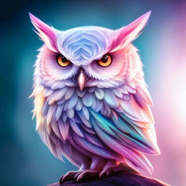 Digital Arts titled "Fairy Owl" by Judith Simonis, Original Artwork, AI generated image