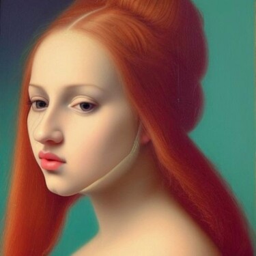 Digitale Kunst mit dem Titel "Das Mädchen Ohne Pe…" von Judith Simonis, Original-Kunstwerk, KI-generiertes Bild