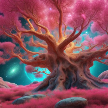Цифровое искусство под названием "Worldtree" - Judith Simonis, Подлинное произведение искусства, Изображение, сгенерированно…