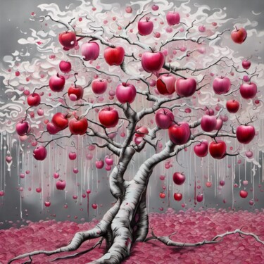 Digital Arts με τίτλο "Tree Art" από Judith Simonis, Αυθεντικά έργα τέχνης, Εικόνα που δημιουργήθηκε με AI