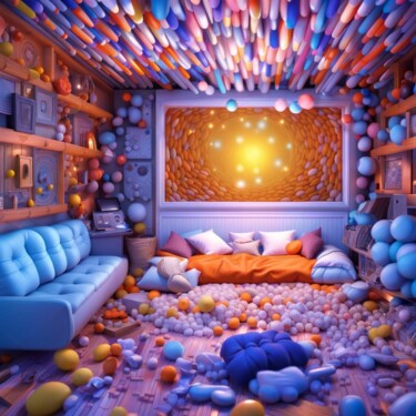 Arts numériques intitulée "Living In A Bubble…" par Judith Simonis, Œuvre d'art originale, Image générée par l'IA