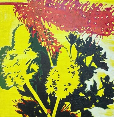 Painting titled "Cactus flowers in F…" by Judith T.Irwin, Original Artwork, Acrylic