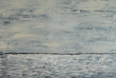 Peinture intitulée "Grey Seas" par Judith Cahill, Œuvre d'art originale, Acrylique