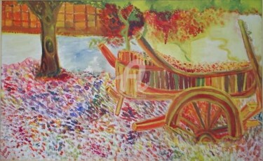 Pintura intitulada "Carroça Quebrada no…" por Judjesus, Obras de arte originais, Acrílico