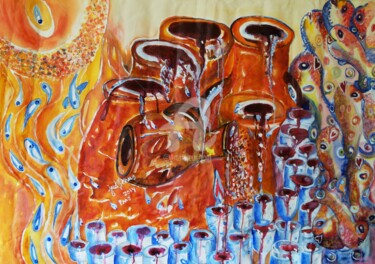 Painting titled "Água em Vinho - Pri…" by Judjesus, Original Artwork, Other