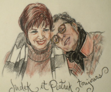 Drawing titled "Portrait of Piotr &…" by Judy Morgan, Original Artwork, Other