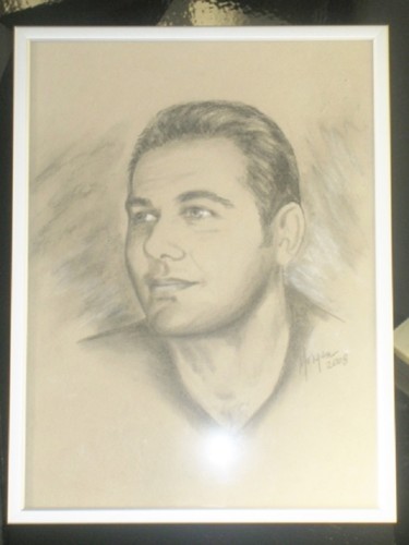 Drawing titled "Portrait of Fred" by Judy Morgan, Original Artwork