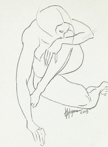 Drawing titled "Wmg13012" by Judy Morgan, Original Artwork, Charcoal