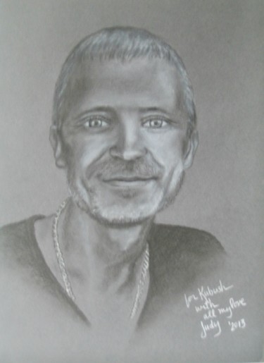 Drawing titled "Portrait of Piotr" by Judy Morgan, Original Artwork