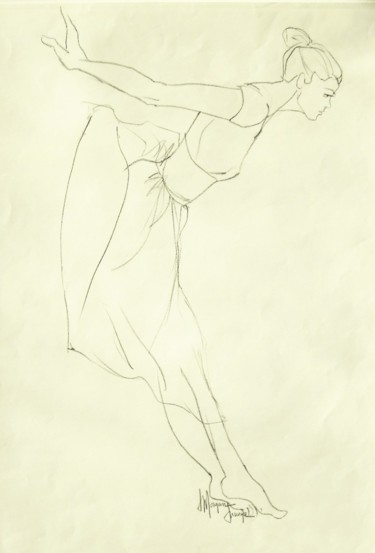Drawing titled "Flying" by Judy Morgan, Original Artwork, Charcoal