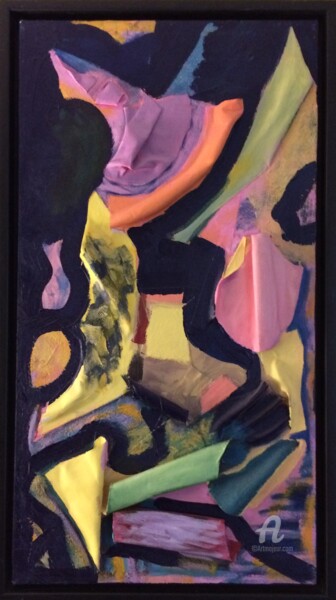 Painting titled "Deep/Profonde" by Judydcreates, Original Artwork, Acrylic Mounted on Wood Stretcher frame