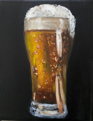 Painting titled "Pilsner" by Judy Rioux, Original Artwork, Oil