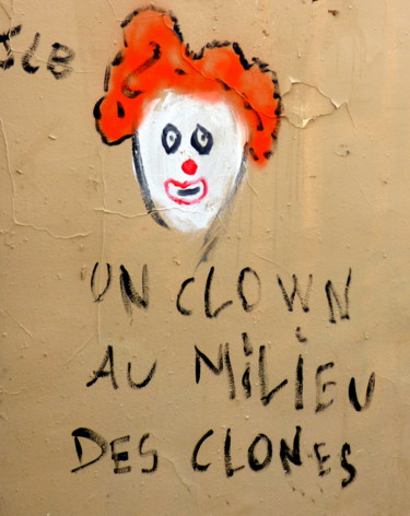 Fotografía titulada "Un clown" por Jürgen Briem, Obra de arte original