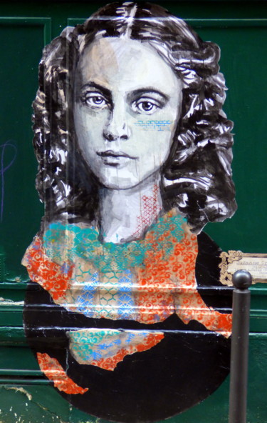 Peinture intitulée "La dame au regard t…" par Jürgen Briem, Œuvre d'art originale