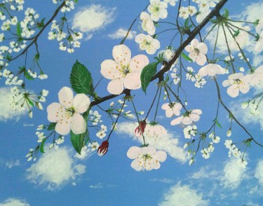 Malerei mit dem Titel "Frühling, spring" von Juergen Duerrmann, Original-Kunstwerk, Öl
