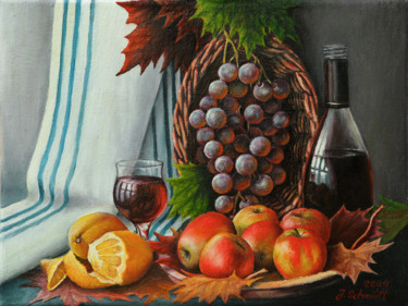 Pintura intitulada ""Herbstliches Still…" por Jura, Obras de arte originais, Óleo