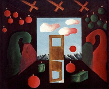 Malerei mit dem Titel "Das Rätsel der Ratl…" von Jürgen Lang, Original-Kunstwerk