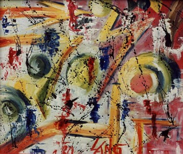 Malerei mit dem Titel "Abstrakt Expressiv" von Jürgen Lang, Original-Kunstwerk