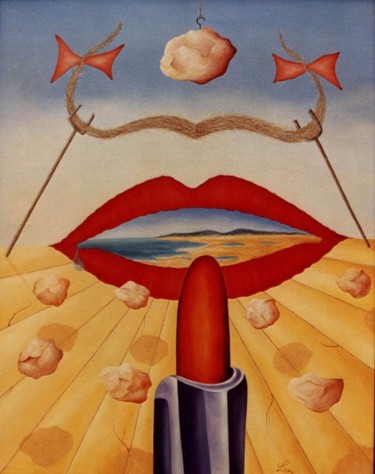 Malerei mit dem Titel "Kosmische Antenne" von Jürgen Lang, Original-Kunstwerk