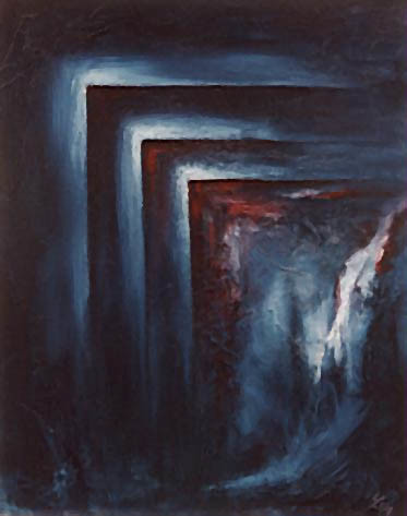 Malerei mit dem Titel "Indigo3" von Jürgen Lang, Original-Kunstwerk