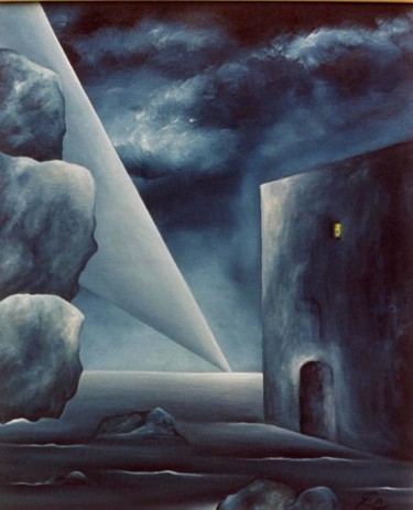Malerei mit dem Titel "Indigo15" von Jürgen Lang, Original-Kunstwerk