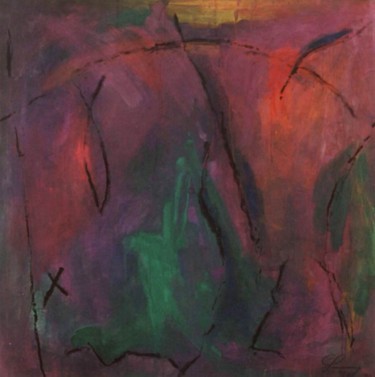 Malerei mit dem Titel "Violett" von Jürgen Lang, Original-Kunstwerk
