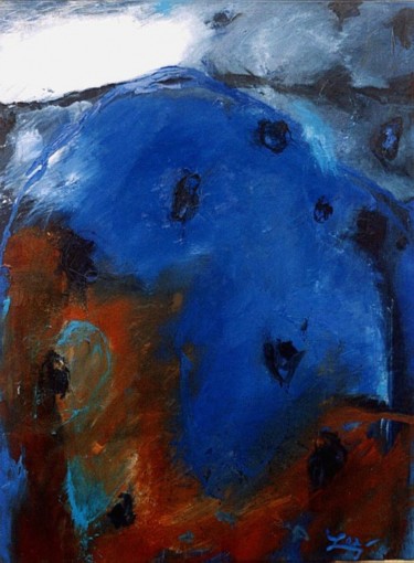 Malerei mit dem Titel "Blue Mountain" von Jürgen Lang, Original-Kunstwerk