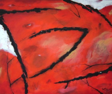 Malerei mit dem Titel "Red Romance" von Jürgen Lang, Original-Kunstwerk