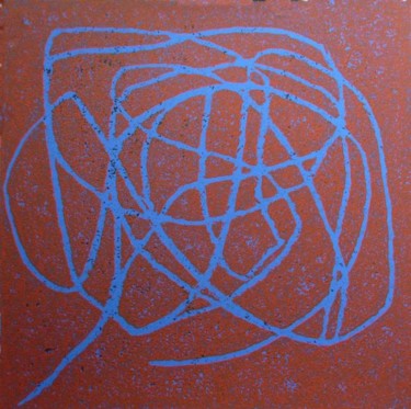 Painting titled "Polystyrol Print 16" by Jürgen Lang, Original Artwork