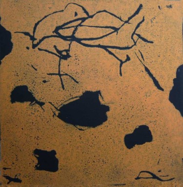 Painting titled "Polystyrol Print 21" by Jürgen Lang, Original Artwork