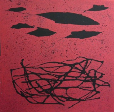 Malerei mit dem Titel "Polystyrol Print 27" von Jürgen Lang, Original-Kunstwerk