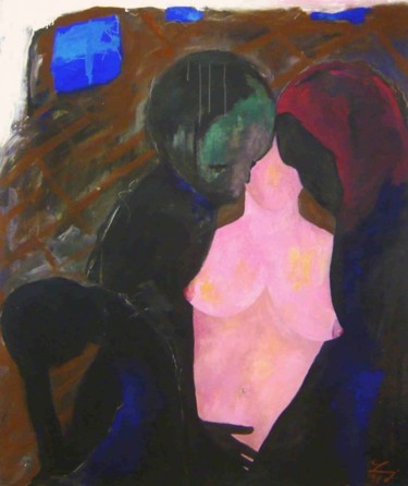 Malerei mit dem Titel "Verwandte Seelen er…" von Jürgen Lang, Original-Kunstwerk, Öl