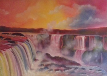 Картина под названием "Iguazu Dream" - Ju Hickmann, Подлинное произведение искусства, Масло