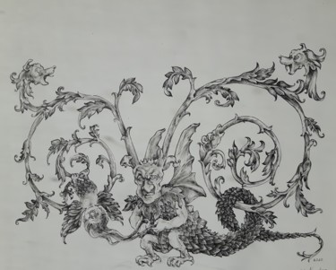 Disegno intitolato "Uncertainty" da Julia Naurzalijeva, Opera d'arte originale, Inchiostro