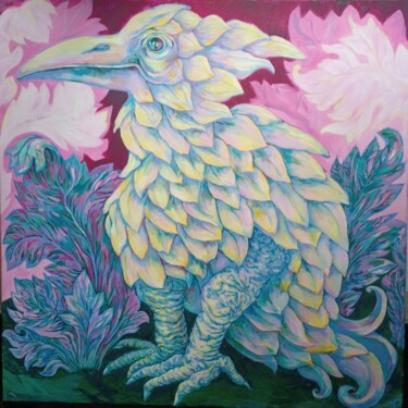 Pittura intitolato "The Phoenix. Person…" da Julia Naurzalijeva, Opera d'arte originale, Acrilico