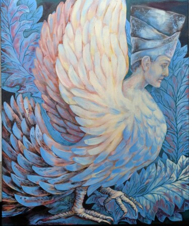 Pintura titulada "In the Garden. Pers…" por Julia Naurzalijeva, Obra de arte original, Acrílico