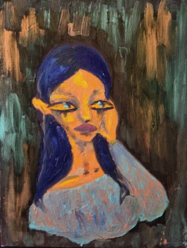 Painting titled "Sade" by Julia Kucheryavaya, Original Artwork, Oil