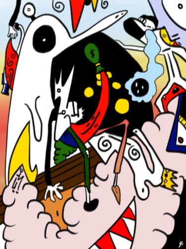 L'Avare Arts numériques intitulée "L'Avare" par Julien Coue, Œuvre d'art originale, Peinture numérique