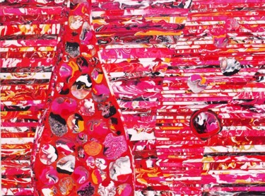 Collages intitulée "Candyland" par Julee Latimer, Œuvre d'art originale, Acrylique