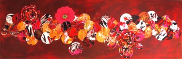 Collagen mit dem Titel "Blossom" von Julee Latimer, Original-Kunstwerk, Acryl