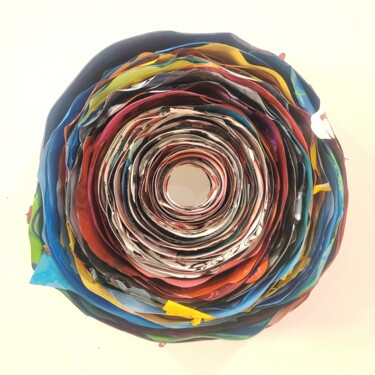 Sculpture titled "It's a Wrap 22" by Julee Latimer, Original Artwork, Acrylic Mounted on Wood Panel