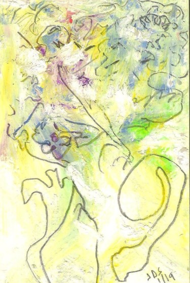 Pittura intitolato "Dancing Flowers (2)" da Juli Southmayd, Opera d'arte originale