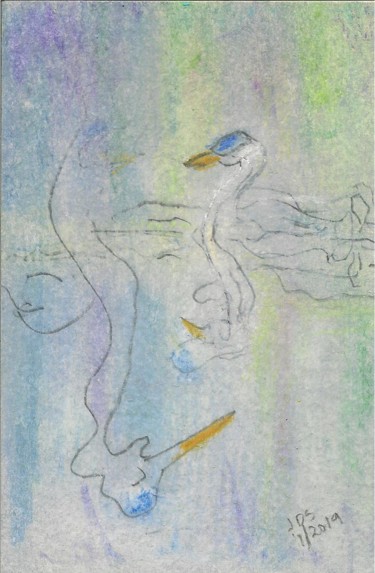 Pittura intitolato "Reflective Swamp" da Juli Southmayd, Opera d'arte originale, Olio