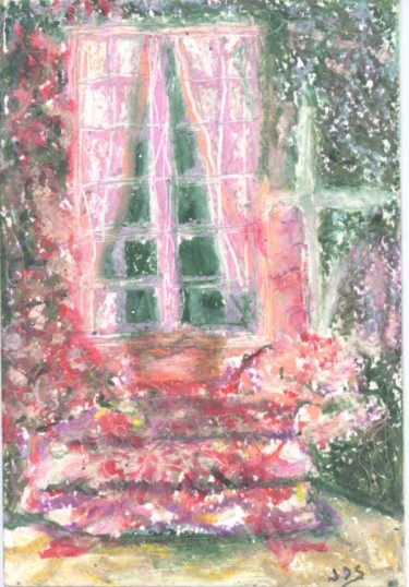 Painting titled "Saircase to Window" by Juli Southmayd, Original Artwork